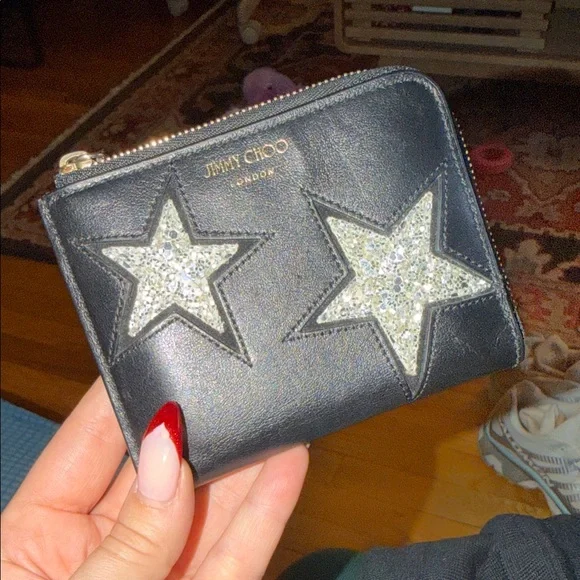 Like new Jimmy Choo compact wallet with stars - Picture 1 of 3
